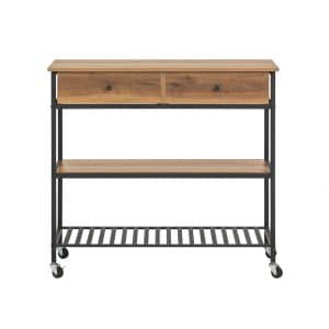 Køkkenvogn med skuffer, køkkenø på hjul, brun 100x45x93 - Køkkenudstyr - Daily-Living