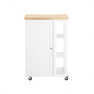 Køkkenvogn på hjul, rullebord og køkkenø, hvid 60 x 40 x 90cm - Køkkenudstyr - Daily-Living